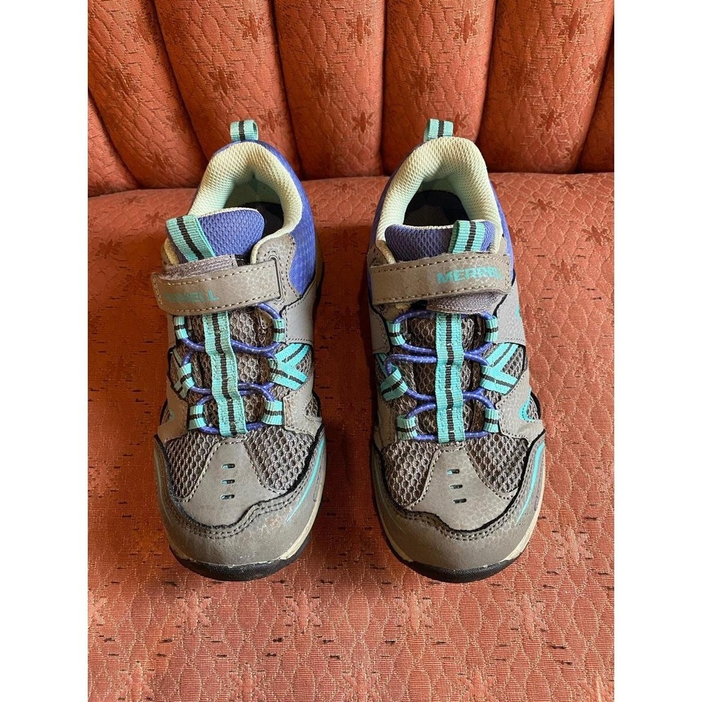 Merrell Kids Girls Purple Gray Athletic Shoes Size 2 Trail Chaser Hiking s5